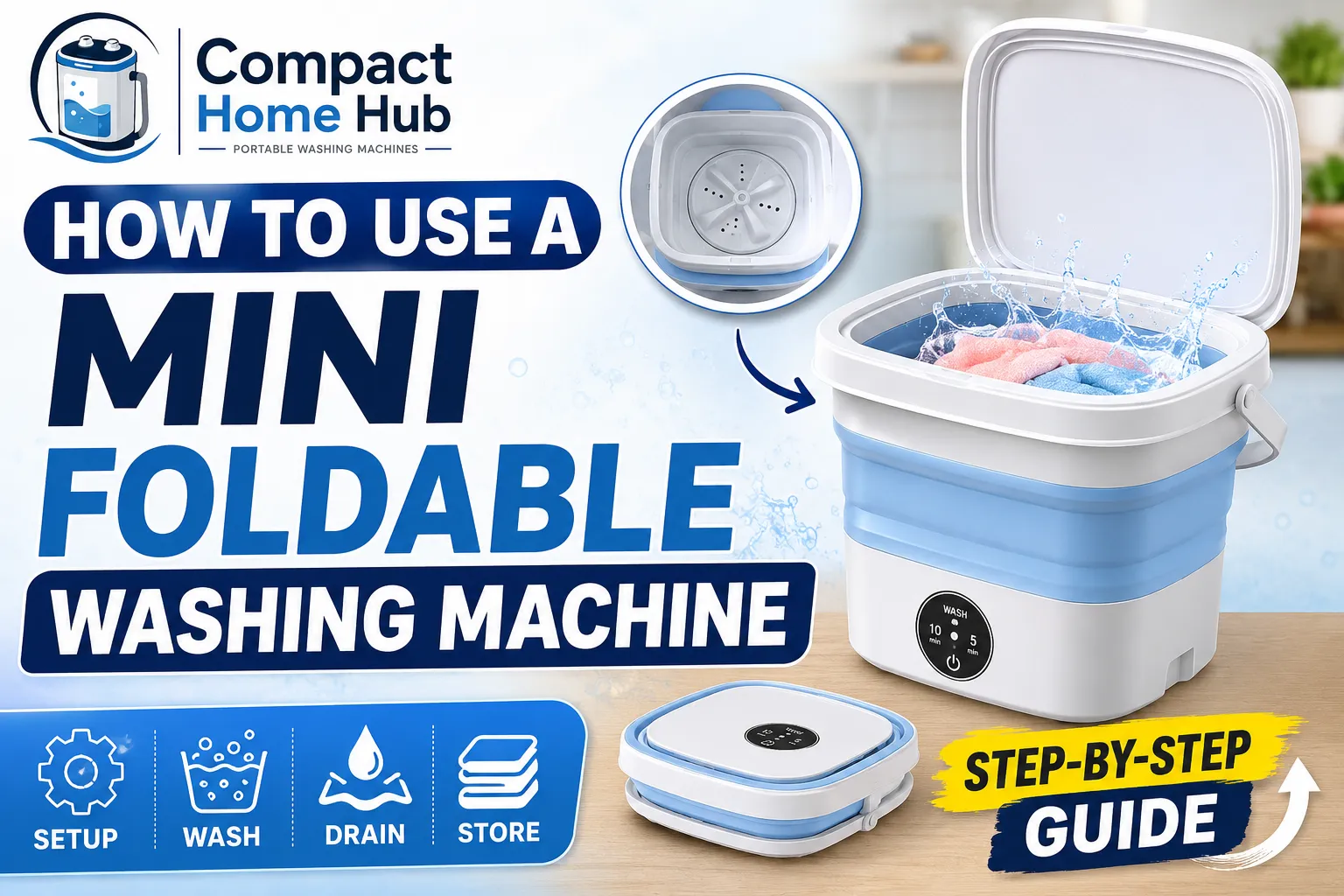 How to Use a Mini Foldable Washing Machine