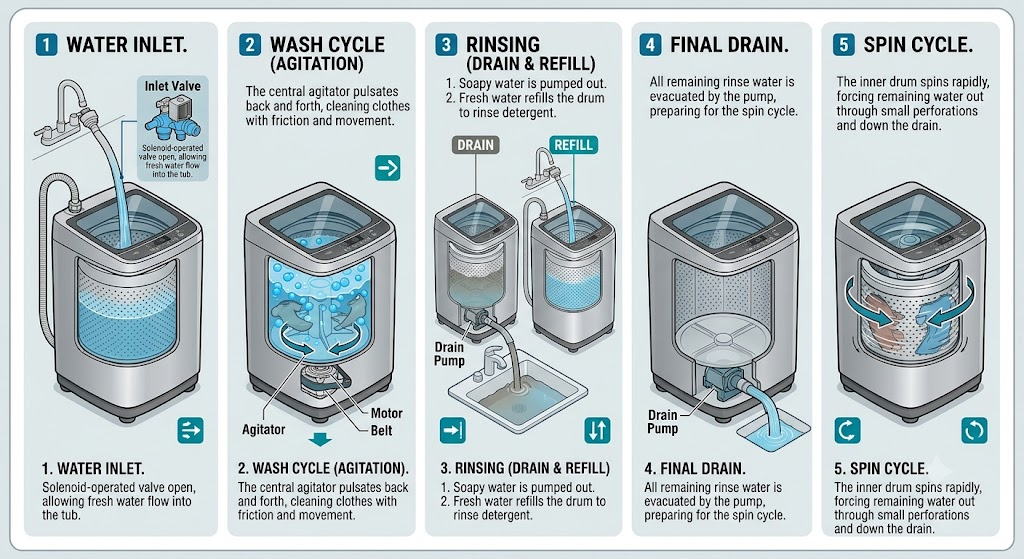 How Does Portable Washer and Dryer Work