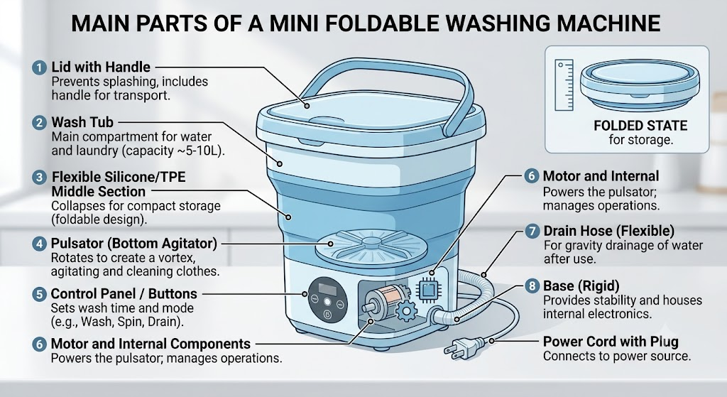 How to Use a Mini Foldable Washing Machine