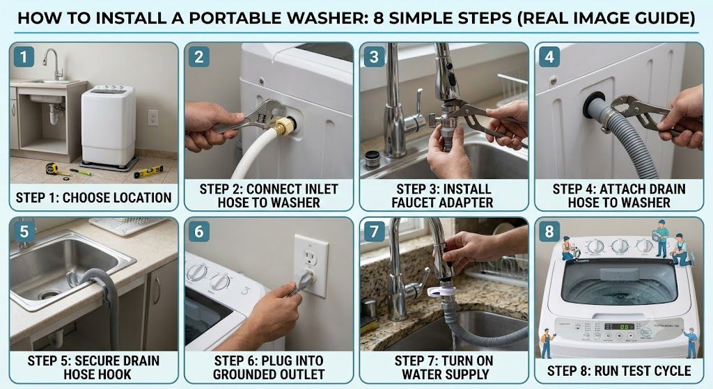 portable washer installation diagram