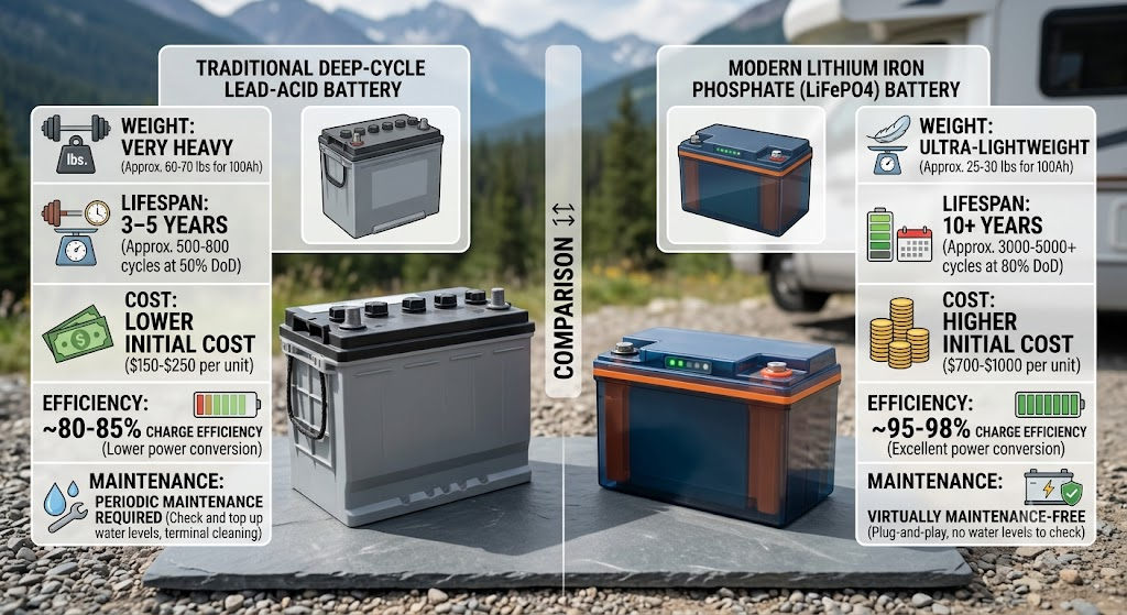 Lithium vs AGM battery for solar power portable washing machine
