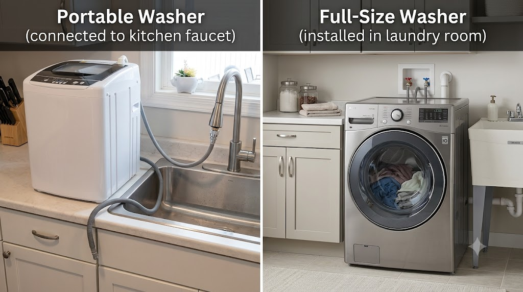 Portable Washer vs Full-Size Washer