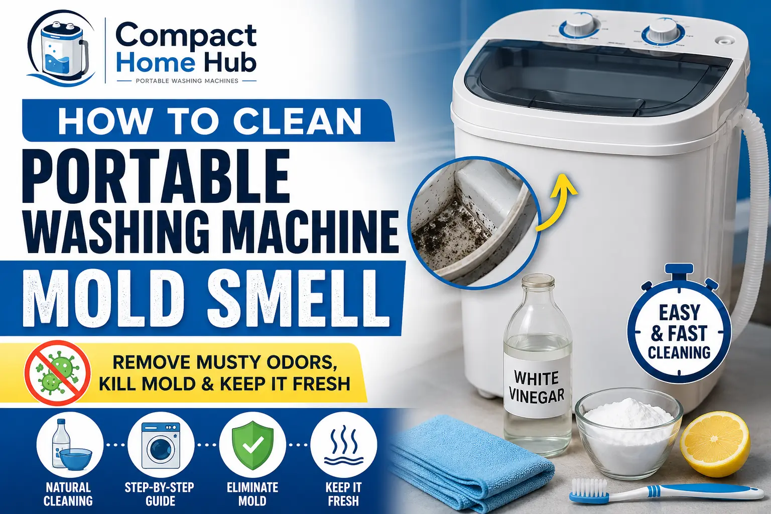 How to Clean Portable Washing Machine Mold Smell