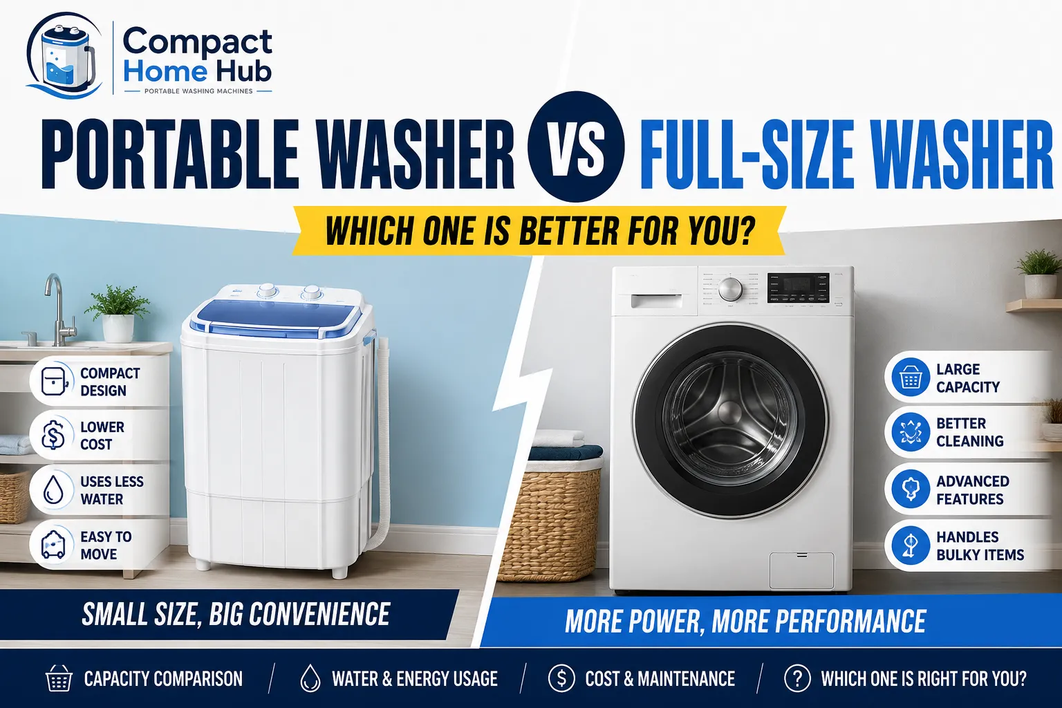 Portable Washer vs Full-Size Washer