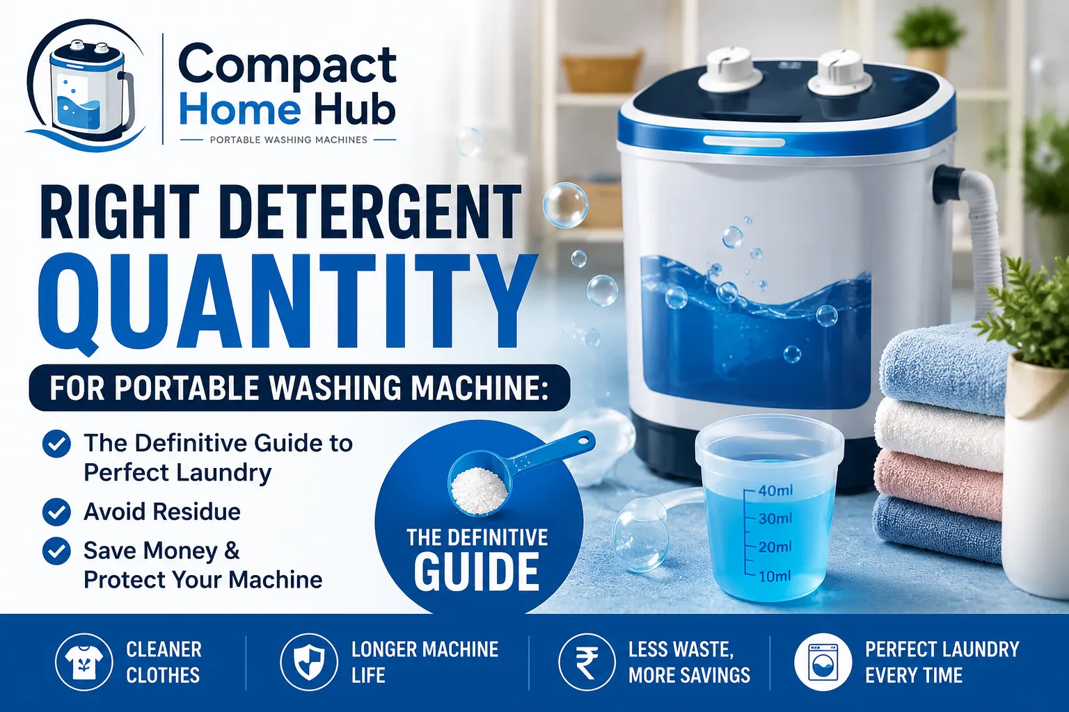Detergent Quantity for Portable Washing Machine