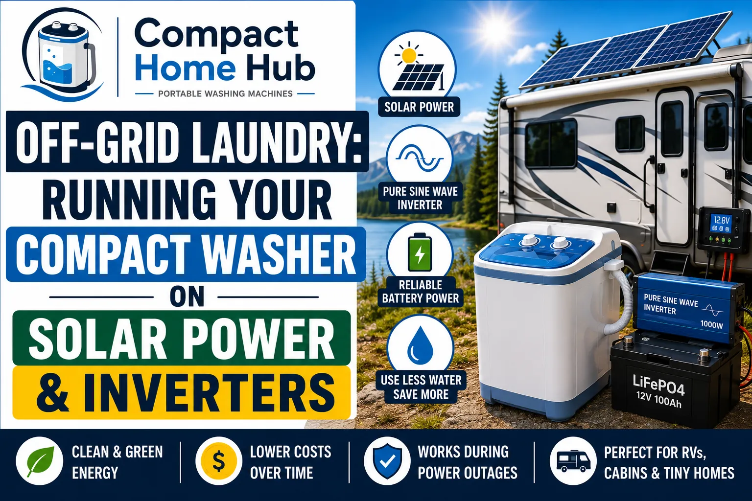 Solar Power Portable Washing Machine