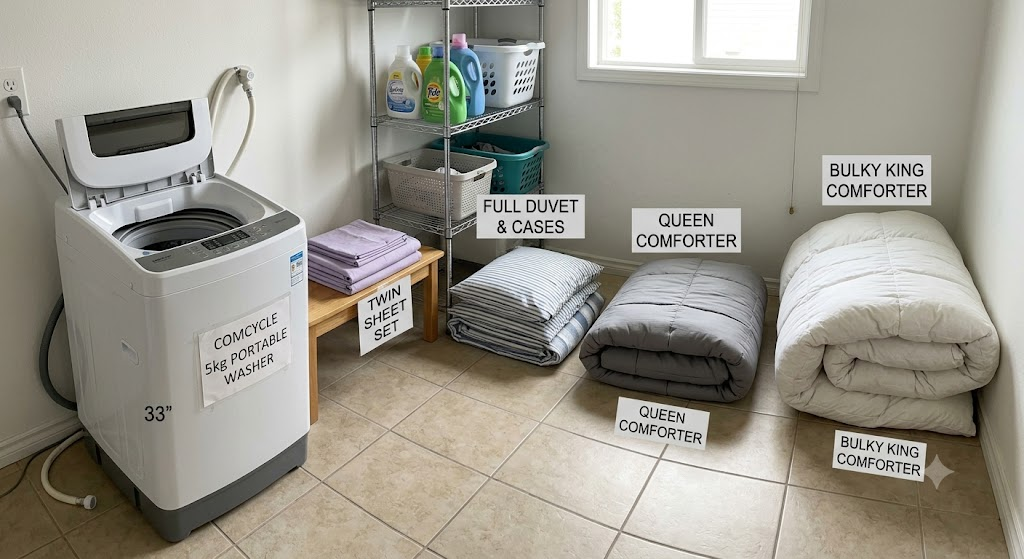 Can a Portable Washing Machine Wash Blankets & Sheets