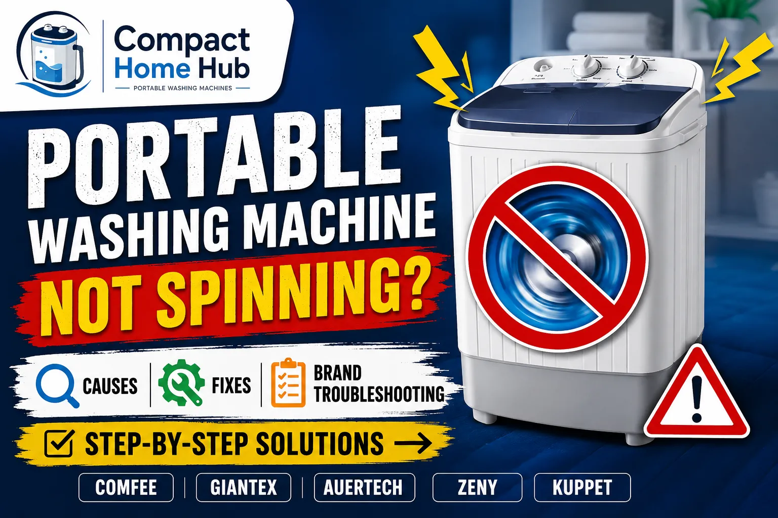 Portable Washing Machine Not Spinning